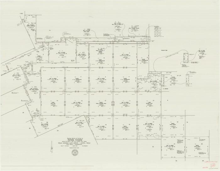 62103, Zavala County Working Sketch 28, General Map Collection