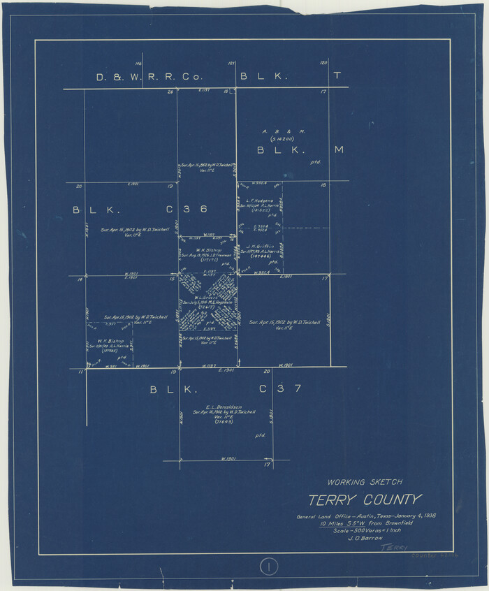 62106, Terry County Working Sketch 1, General Map Collection