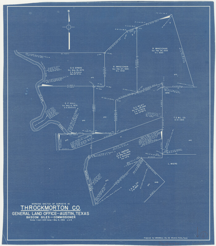 62115, Throckmorton County Working Sketch 6, General Map Collection