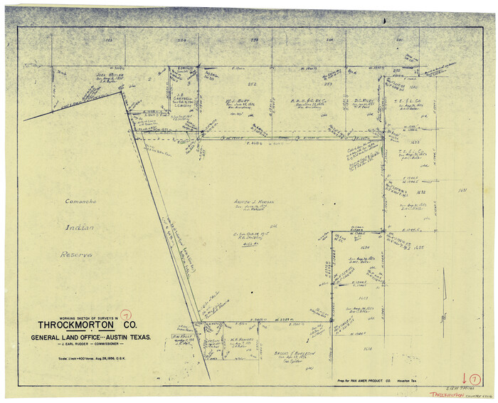 62116, Throckmorton County Working Sketch 7, General Map Collection
