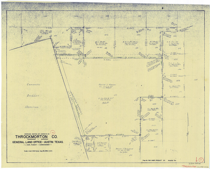 62116, Throckmorton County Working Sketch 7, General Map Collection