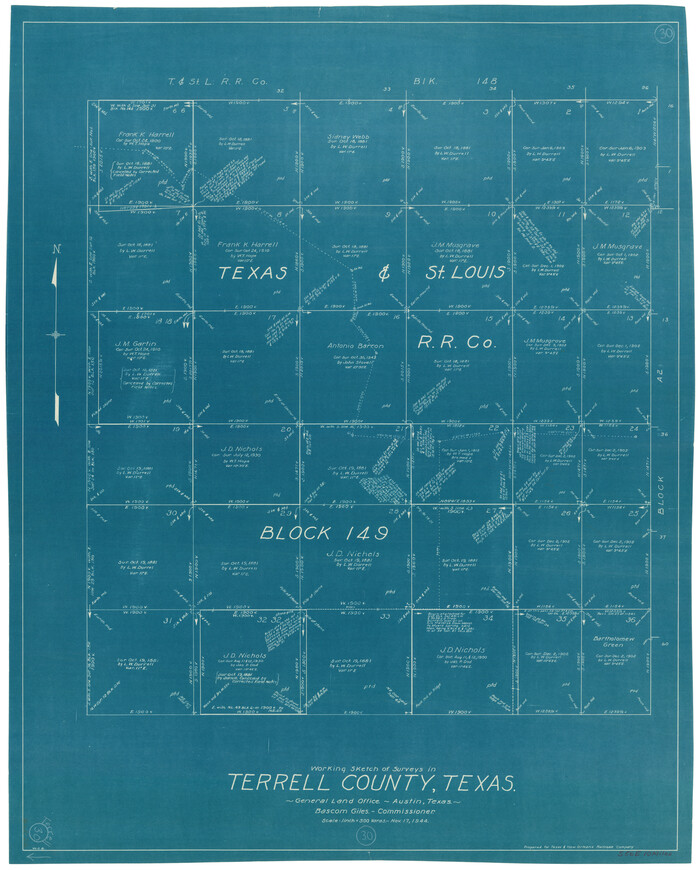62122, Terrell County Working Sketch 30, General Map Collection
