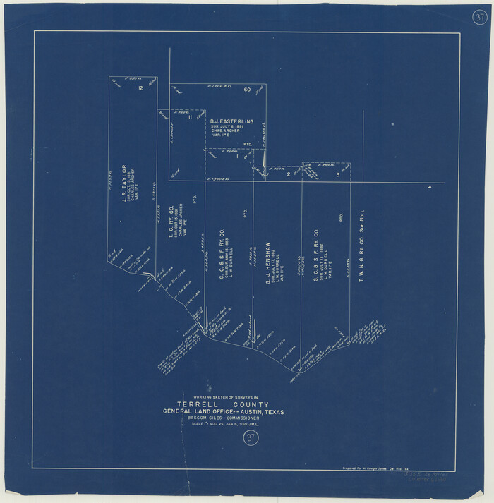 62130, Terrell County Working Sketch 37, General Map Collection