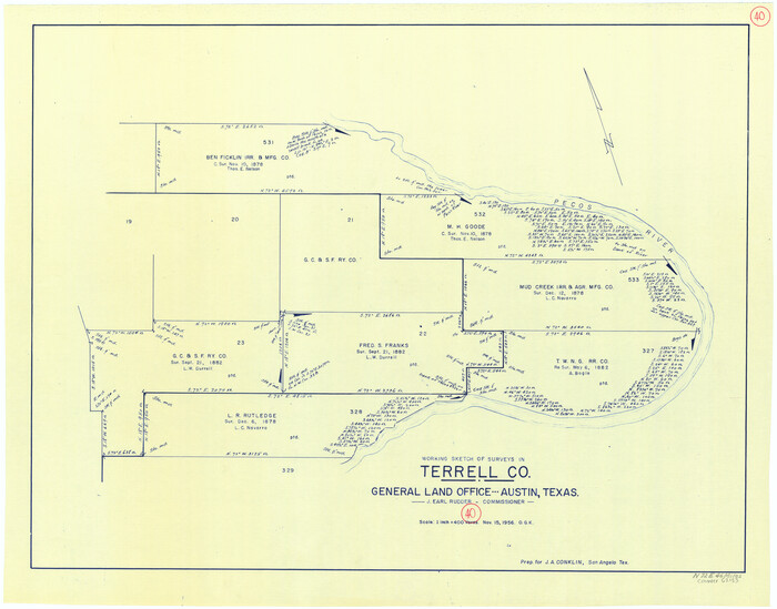 62133, Terrell County Working Sketch 40, General Map Collection