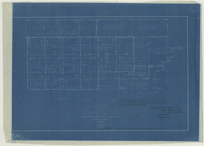 62155, Terrell County Working Sketch 6, General Map Collection