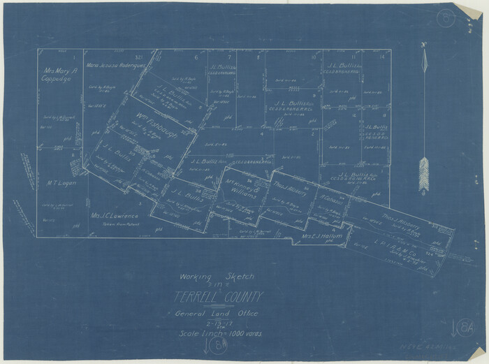 62157, Terrell County Working Sketch 8a, General Map Collection