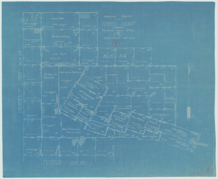 62158, Terrell County Working Sketch 9, General Map Collection