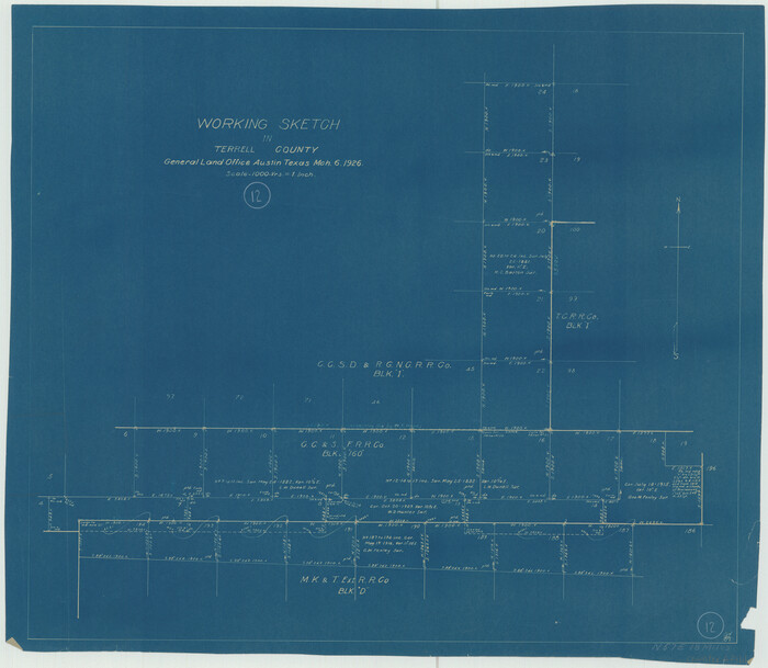 62161, Terrell County Working Sketch 12, General Map Collection