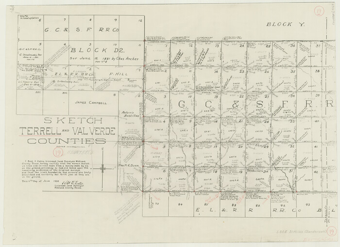 62169, Terrell County Working Sketch 19, General Map Collection
