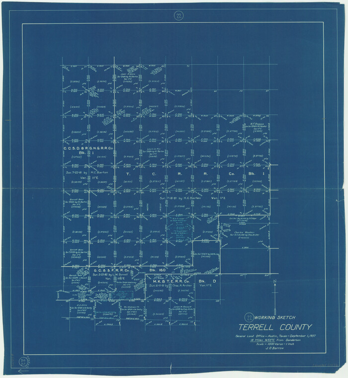 62172, Terrell County Working Sketch 22, General Map Collection