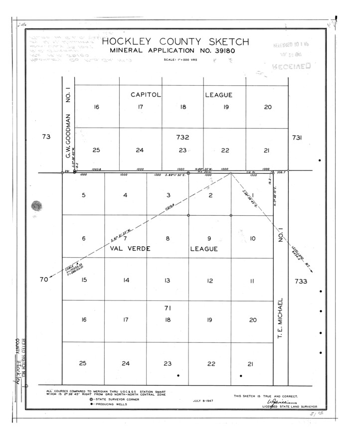 6218, Hockley County Rolled Sketch 9, General Map Collection