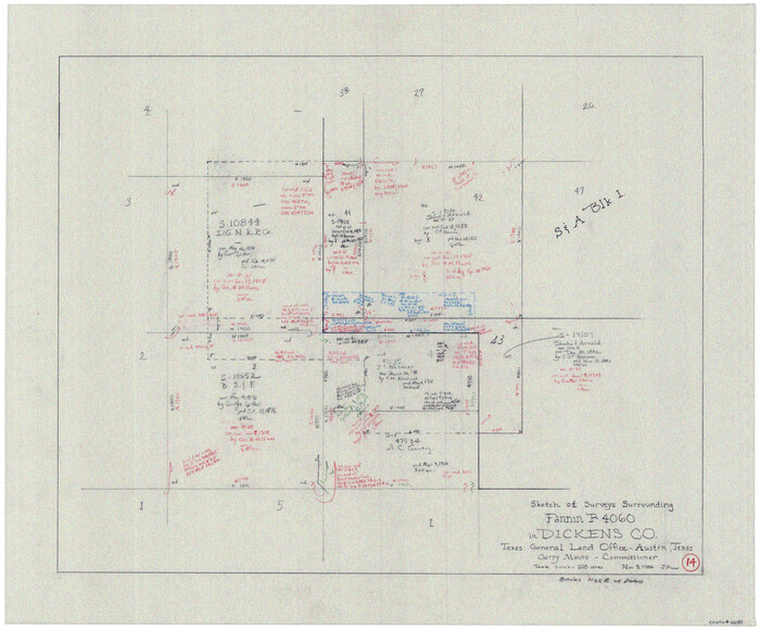 62180, Dickens County Working Sketch 14, General Map Collection