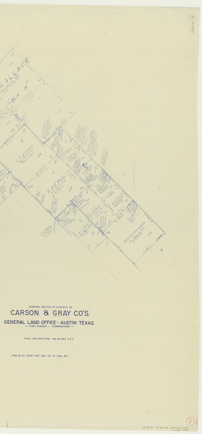 62196, Gray County Working Sketch 1, General Map Collection