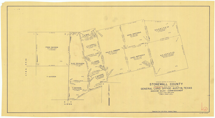 62313, Stonewall County Working Sketch 6, General Map Collection