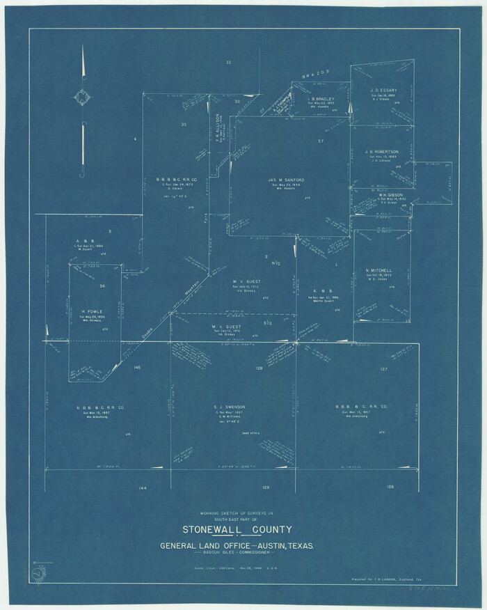 62314, Stonewall County Working Sketch 7, General Map Collection