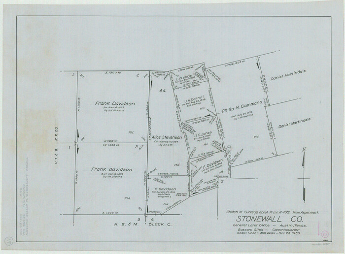 62317, Stonewall County Working Sketch 10, General Map Collection