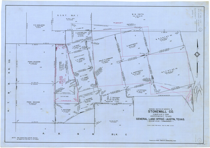 62318, Stonewall County Working Sketch 11, General Map Collection