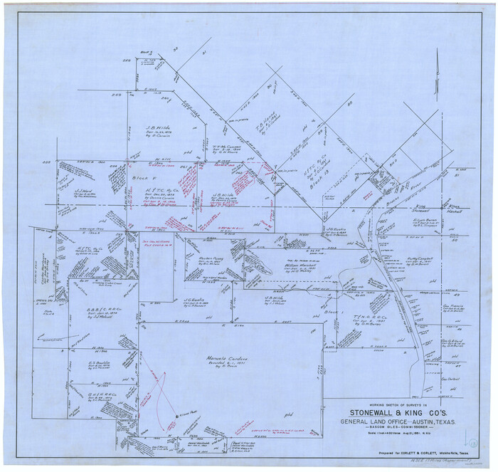 62320, Stonewall County Working Sketch 13, General Map Collection