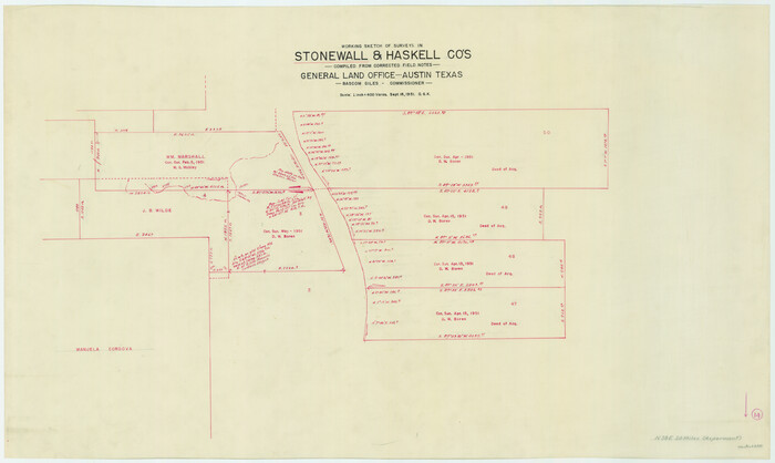 62321, Stonewall County Working Sketch 14, General Map Collection