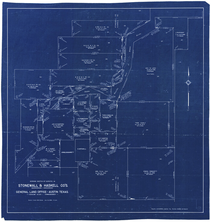 62322, Stonewall County Working Sketch 15, General Map Collection
