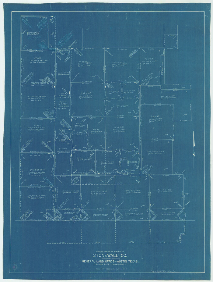 62323, Stonewall County Working Sketch 16, General Map Collection
