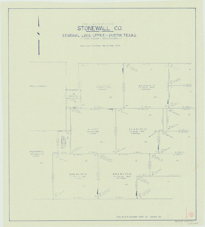 62325, Stonewall County Working Sketch 18, General Map Collection