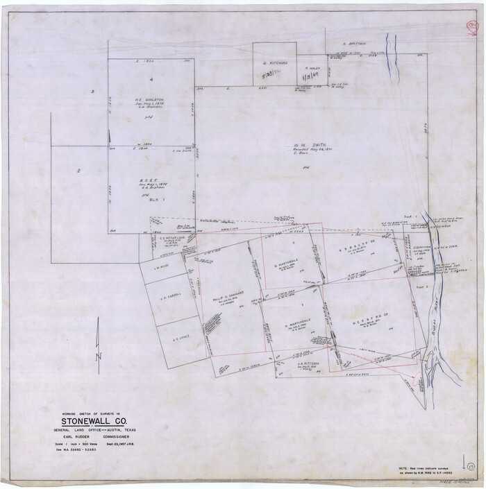 62326, Stonewall County Working Sketch 19, General Map Collection