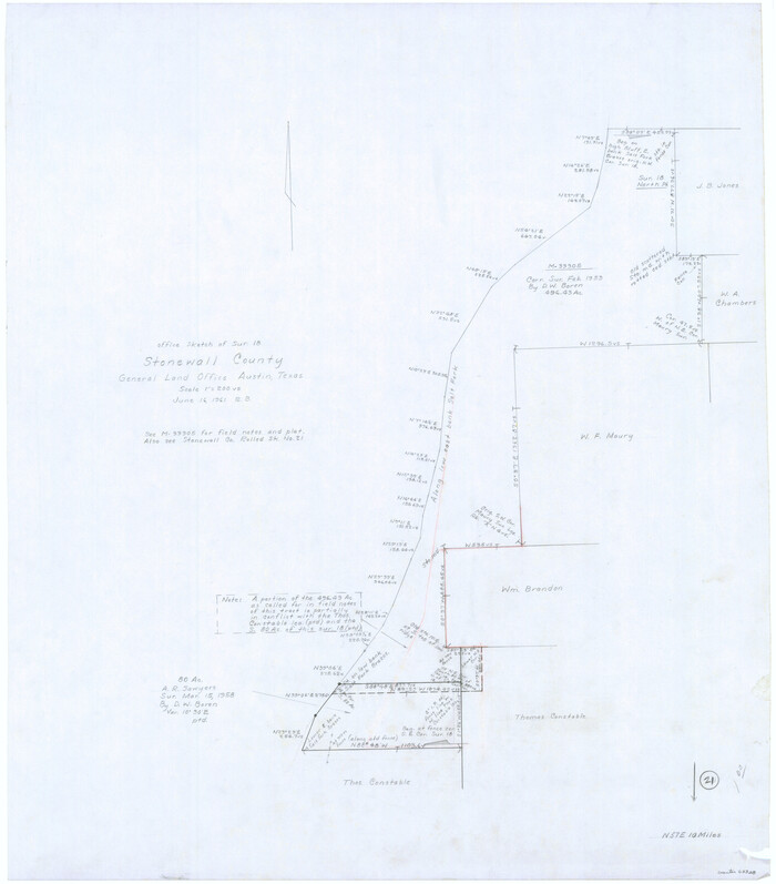 62328, Stonewall County Working Sketch 21, General Map Collection