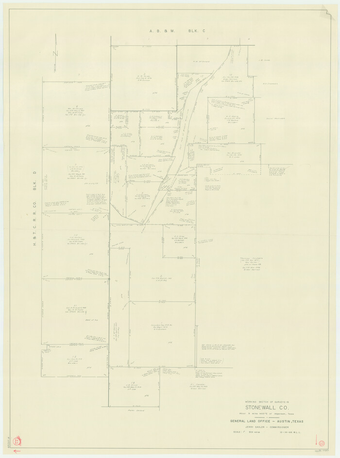 62329, Stonewall County Working Sketch 22, General Map Collection