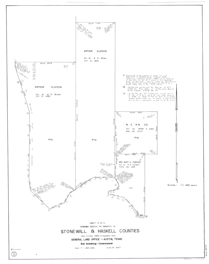62332, Stonewall County Working Sketch 25, General Map Collection