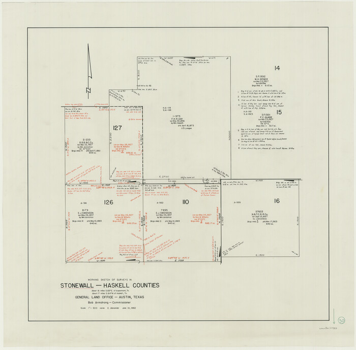 62337, Stonewall County Working Sketch 30, General Map Collection