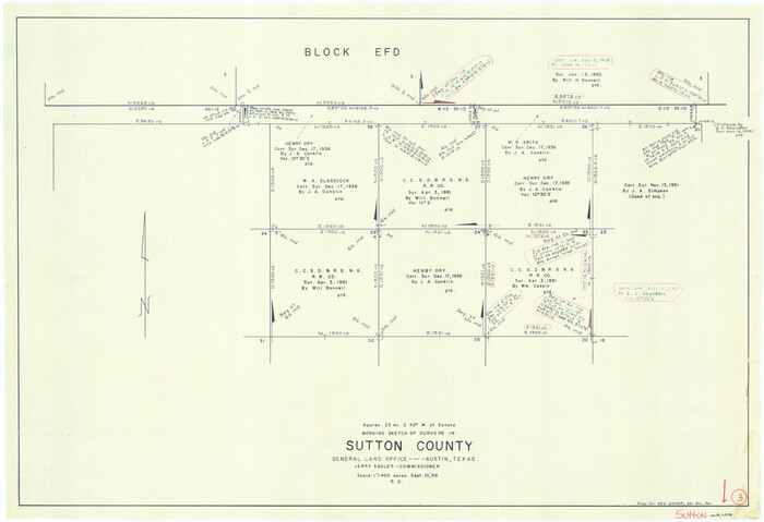 62346, Sutton County Working Sketch 3, General Map Collection