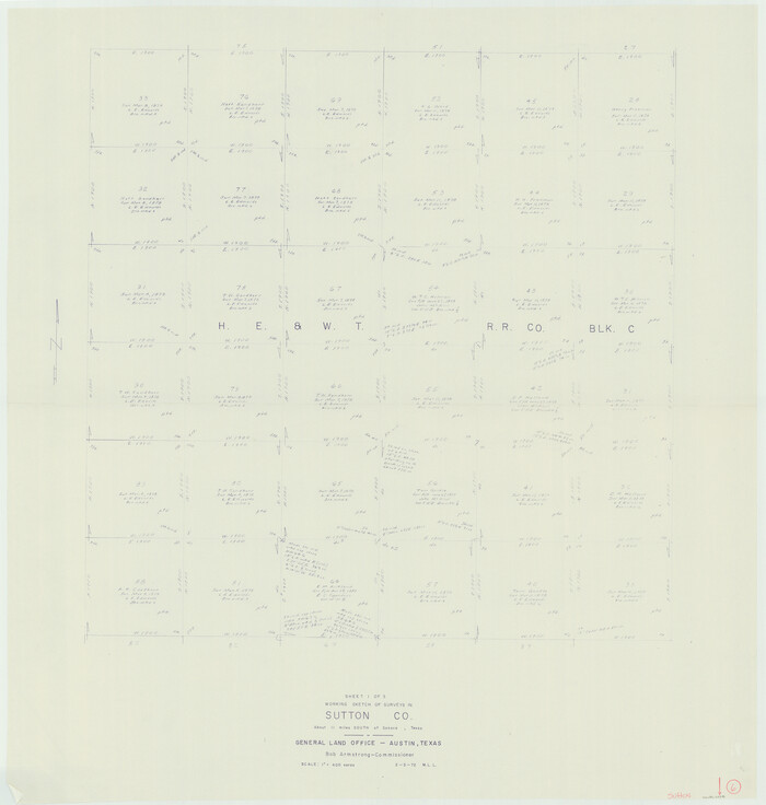62349, Sutton County Working Sketch 6, General Map Collection