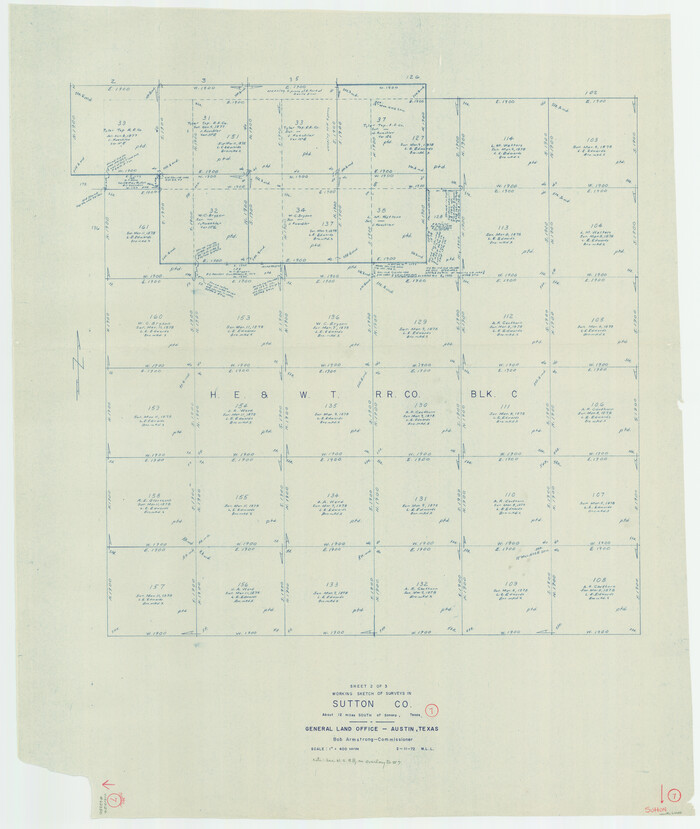62350, Sutton County Working Sketch 7, General Map Collection