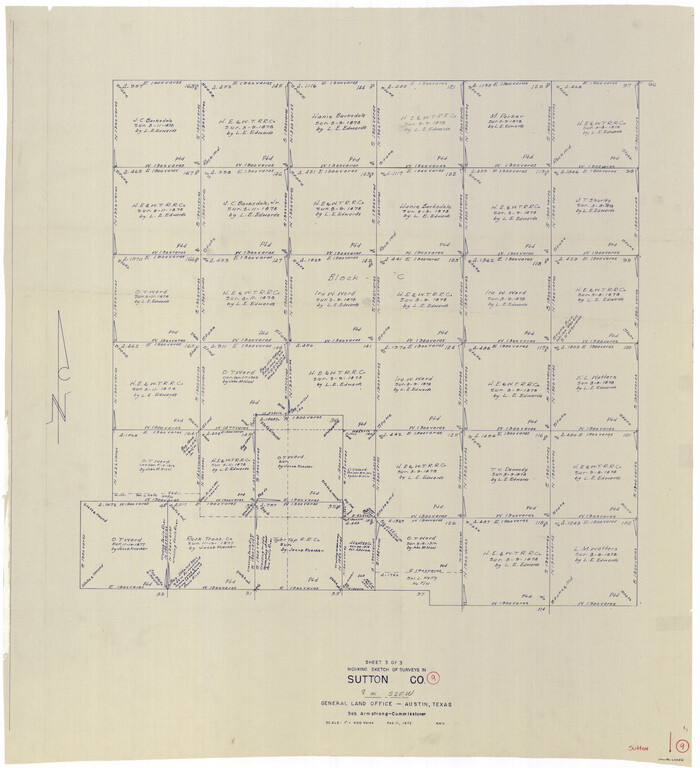 62352, Sutton County Working Sketch 9, General Map Collection