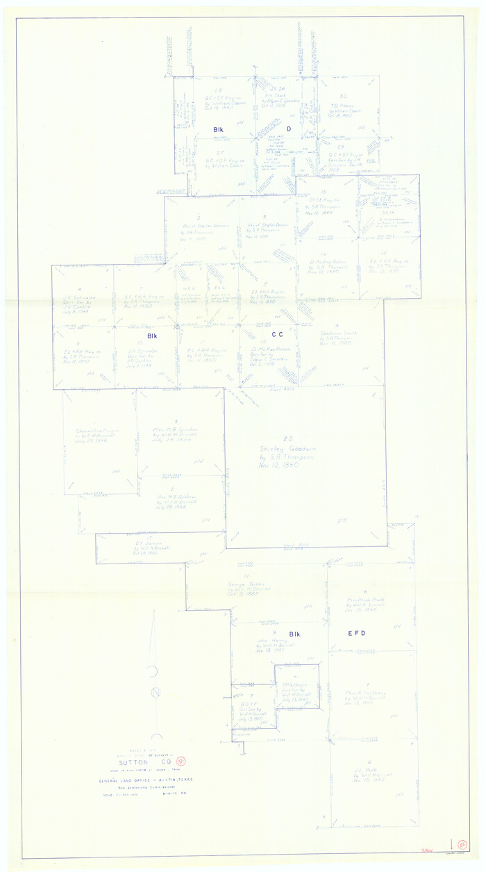 62355, Sutton County Working Sketch 12, General Map Collection