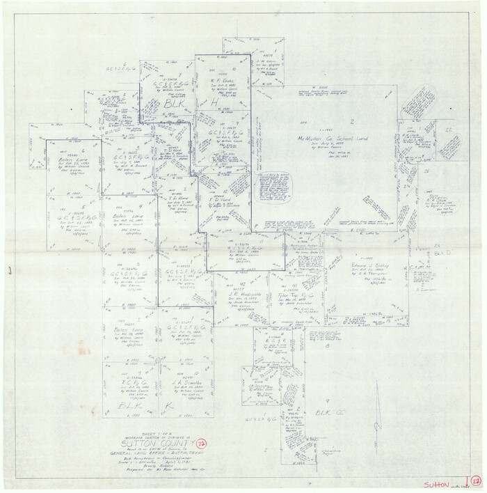 62365, Sutton County Working Sketch 22, General Map Collection