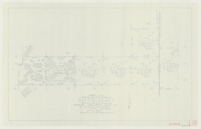62366, Sutton County Working Sketch 23, General Map Collection