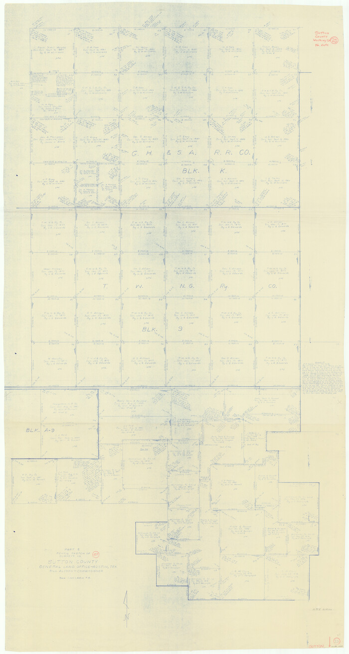 62368, Sutton County Working Sketch 25, General Map Collection
