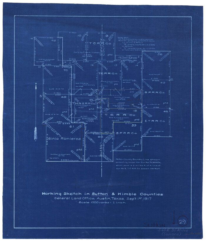 62372, Sutton County Working Sketch 29, General Map Collection