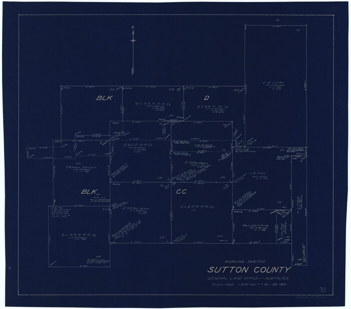 62374, Sutton County Working Sketch 31, General Map Collection