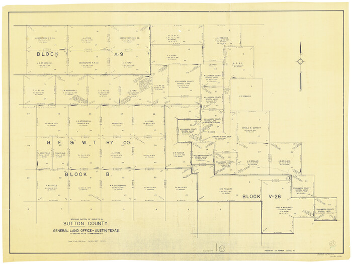 62380, Sutton County Working Sketch 37, General Map Collection