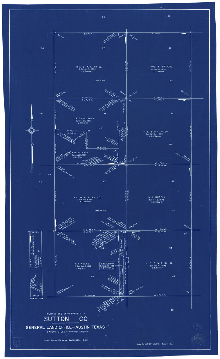 62390, Sutton County Working Sketch 47, General Map Collection
