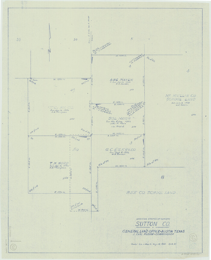 62393, Sutton County Working Sketch 50, General Map Collection