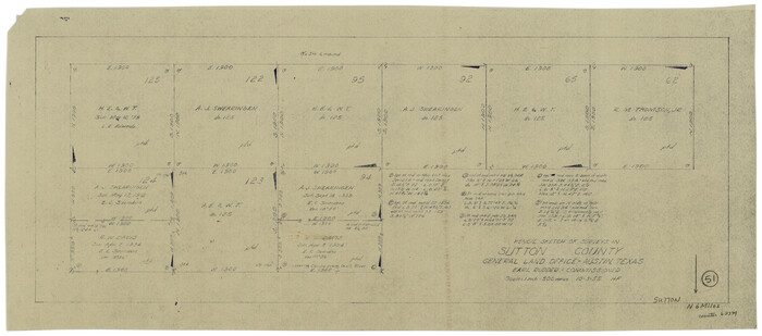 62394, Sutton County Working Sketch 51, General Map Collection
