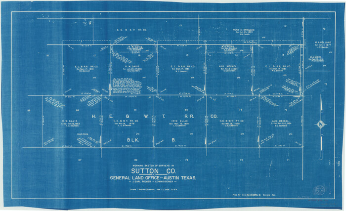 62395, Sutton County Working Sketch 52, General Map Collection
