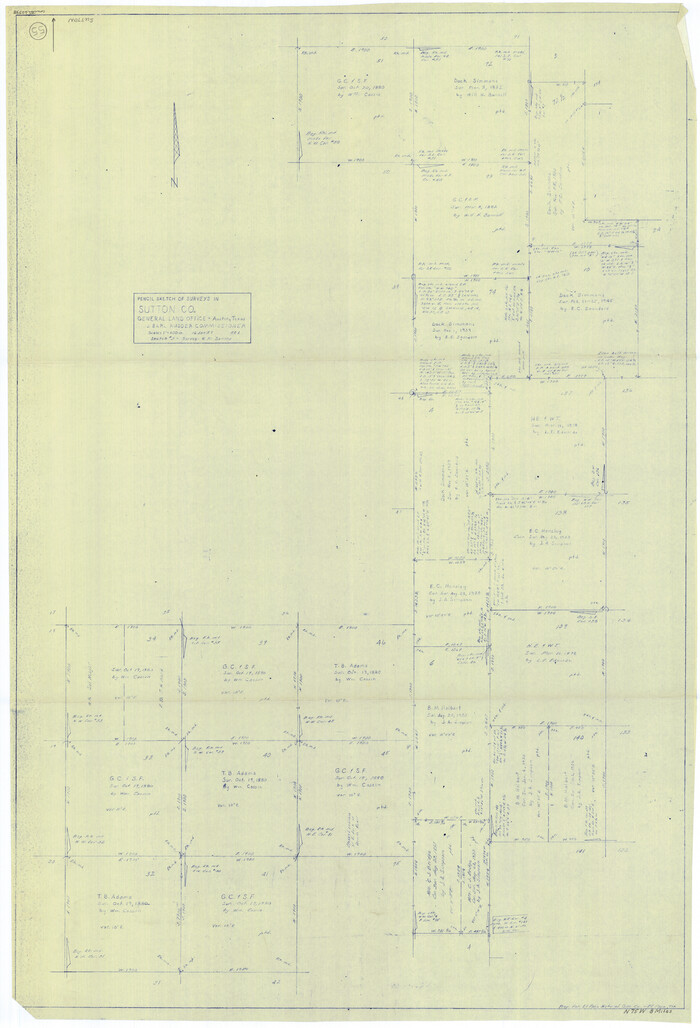 62398, Sutton County Working Sketch 55, General Map Collection