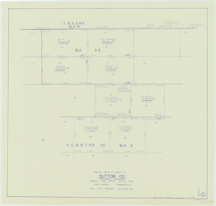62399, Sutton County Working Sketch 56, General Map Collection