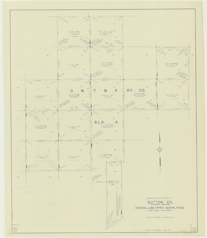 62400, Sutton County Working Sketch 57, General Map Collection