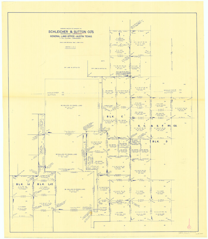 62404, Sutton County Working Sketch 61, General Map Collection